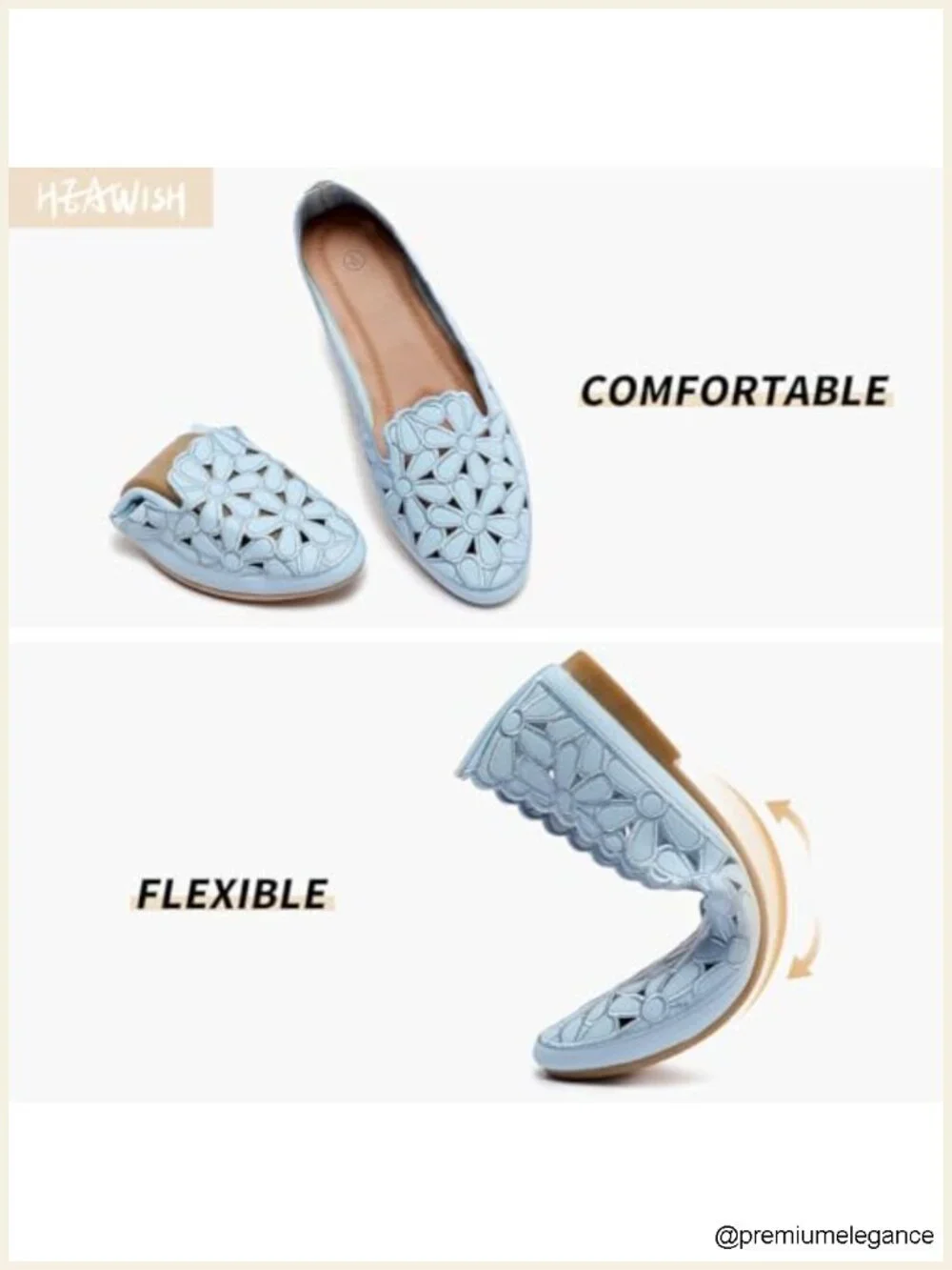 Women's Slip On Ballet Flats PU Leather Round Toe Dress Shoes